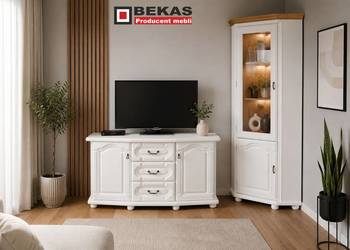 Komoda 120 Stylowa Biała Dębowa Śliczna Prowansalska BEKAS Producent Mebli
