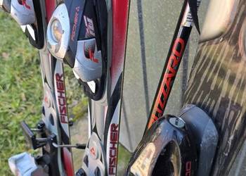 Narty zjazdowe 2 pary, damskie i meskie