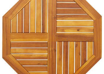 Blat do stolika 70x70x2 cm ośmiokątny lite drewno akacjowe WM-4004261