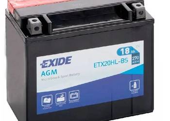 Akumulator motocyklowy 18Ah 270A EXIDE ETX20HL-BS YTX20HL-BS P+