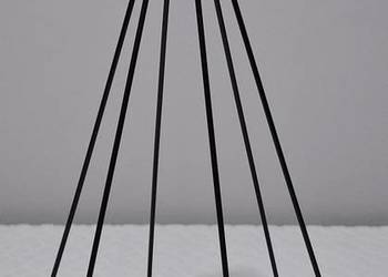 Druciana choinka, czarna, drut 4mm, 25,5x40cm, wada (Dekoracja)