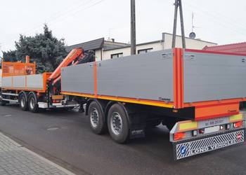 przyczepa budowlana tandem burtowa skrzynia otwarta
