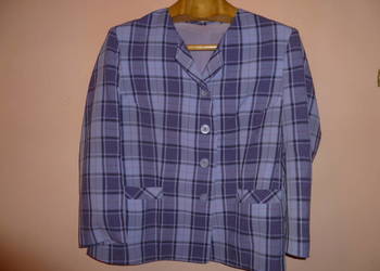 Żakiet popielaty w kratę