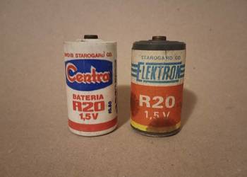 Stare baterie R 20 Centra Elektron Starogard Gdański PRL.