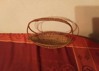 Koszyczek wiklinowy podłużny. PRL