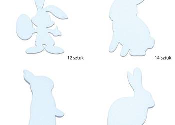 Styropianowe zajączki - MIX wzorów | Dekoracje DIY | Różne rozmiary