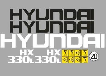 Naklejki oklejenie naklejka - HYUNDAI HX330L Zamiennik