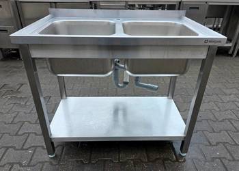 Zlew 2 komorowy z Półką - 100/60/85 cm - M.1395 N