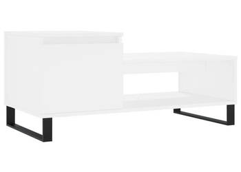 Stolik kawowy biały 100x50x45 cm materiał drewnopochodny WM-830836