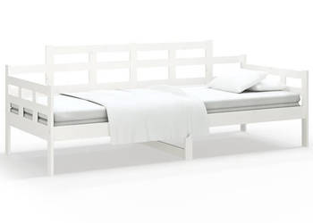 Łóżko dzienne białe lite drewno sosnowe 90x190 cm WM-820338