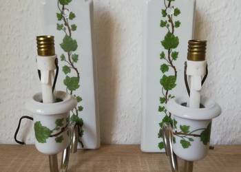 Porcelanowe kinkiety liście winogron