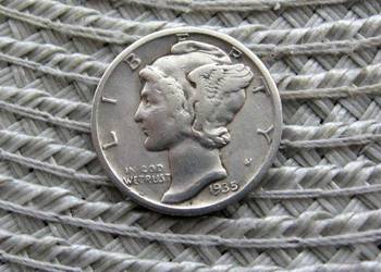 USA 10 Cent 1935r - SREBRO