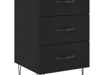 Szafka nocna czarna 40x40x66 cm materiał drewnopochodny WM-827653