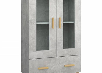 Wysoka szafka szarość betonu 70x31x115 cm WM-812550