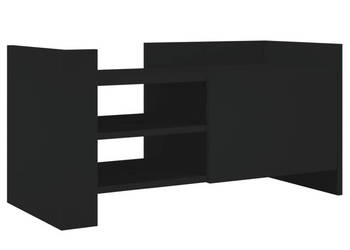 Szafka pod TV czarna 80x35x40 cm materiał drewnopochodny WM-848368