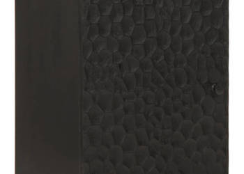 Szafka wisząca do łazienki czarna 38x33x48 cm drewno mango WM-356839