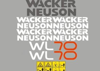 Naklejki oklejenie WACKER NEUSON WL70 Zamiennik