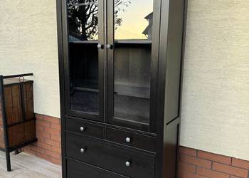 Witryna drewniana kredens Hemnes Ikea komoda regał szafa stół bibliotek