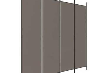 vidaXL Parawan 4-panelowy, antracytowy, 698x180 cm, tkanina(sku350284)