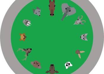 gD51 Zwierzątka zielone - gra na dywanie od Strefy Gier