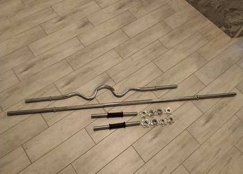 Zestaw gryfów fi 24 mm - prosty 180 cm + gięty 120 cm + 2 proste 35 cm