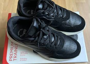 Czarne buty skórzane damskie 40