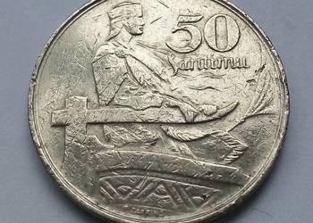 ŁOTWA-50 SANTIMU-1922 r-KOBIETA-