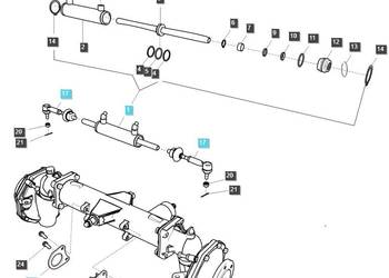 Lewy wspornik przedniego mostu / TRG400 / LS Tractor 40195036