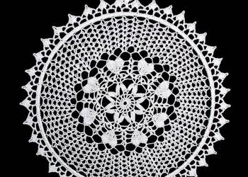 Zawieszka ozdoba na okno szydełkowa 26cm biała (Z157)