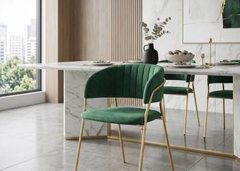 Krzesło Tapicerowane Ada, Butelkowa Zieleń, Wysyłka 24H, Dostawa 0zł!