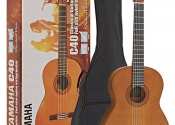 Yamaha C40P Pack Gitara klasyczna 4/4 Pokrowiec Stroik ZESTAW