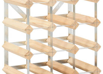 Stojak na 12 butelek wina lite drewno sosnowe WM-282468