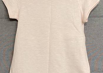 Dziewczęcy różowy T-shirt z cekinami firmy H&M rozmiar 134/140