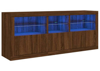Szafka z oświetleniem LED brązowy dąb 162x37x67 cm WM-3209001