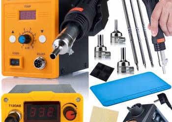 Zestaw Stacji Lutowniczej T12 i Hot-Air Rosfix 858D | 75W, 200-450°C