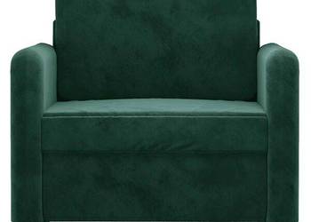 vidaXL Fotel, ciemnozielony, 60 cm(SKU:359424)