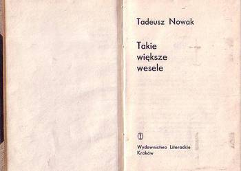 (9147) TAKIE WIĘKSZE WESELE – TADEUSZ NOWAK