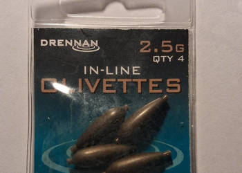 Ciężarki wędkarskie w kamuflażu Camo Bronze Drennan In-Line Olivettes 2,5 g
