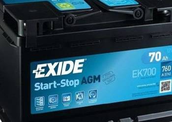 Akumulator  EK700 70Ah 760A EXIDE AGM START&STOP