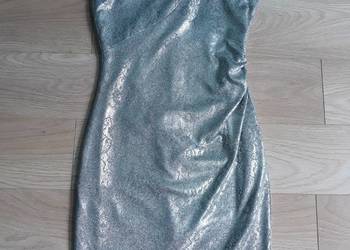 Piękna szykowna srebrna sukienka