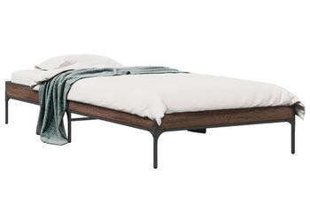 Rama łóżka brązowy dąb materiał drewnopochodny 75x190 cm WM-845060