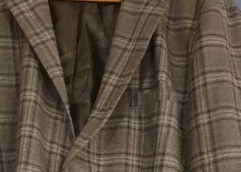 Męska MARYNARKA włoska TAKE Two rozm. XL wiskoza kratka szara jak nowa