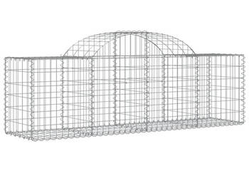 Kosze gabionowe 4 szt. 200x50x60/80 cm galwanizowane żelazo WM-3146280