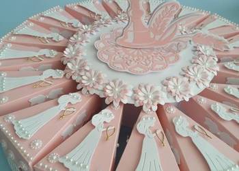 Podziękowanie dla gości Papierowy tort 3 Komunia Rocznica komunii