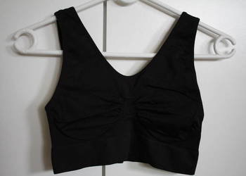 Czarny top stanik sportowy S 36 sport trening bieganie fitne