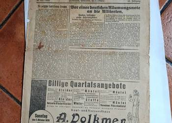 Stara Gazeta Frankenstein - Munsterberg Zeitung 1928 Ząbkowice ŚL.