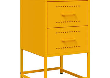 Szafka nocna musztardowa 36x39x605 cm stal WM-846464