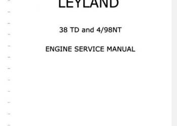 Leyland 38TD 4.98NT silnik instrukcja napraw