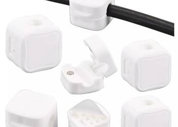 ORGANIZER UCHWYT ZACZEP SAMOPRZYLEPNE KLIPSY DO KABLI UCHWYTY NA KABLE 6x