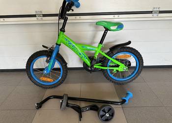 Rowerek Karbon Niki 14 jak nowy z kulkami i kijkiem do nauki  perfekt